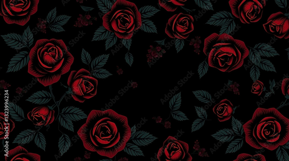 Gothic Dark Floral Background for Alternative Fashion and Album Covers Gothic Dark Floral Background for Alternative Fashion and Album Covers