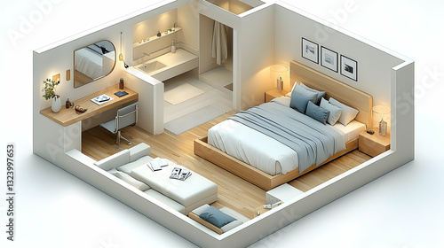 Modern Hotel Bedroom Floor Plan