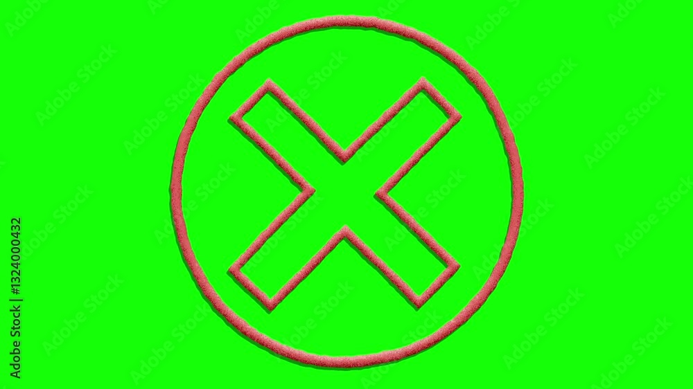 Animated red false or incorrect red cross symbol on transparent background. Red Cross Mark Brush Stroke. false sign. Animated red false or incorrect red cross symbol on transparent background. Red Cross Mark Brush Stroke. false sign.