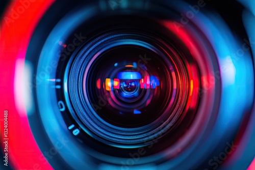 Close-up lens, vibrant colors, intricate detail