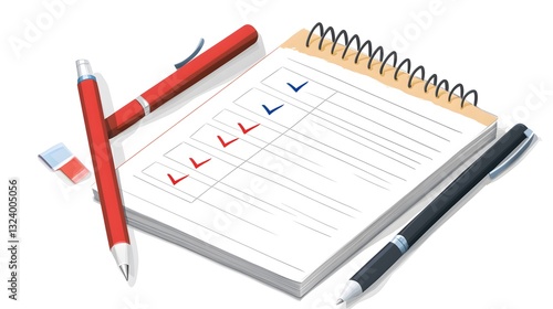 Wallpaper Mural Professional Business Tasklist Illustration with Isolated Background for Tasks Management Concept Torontodigital.ca