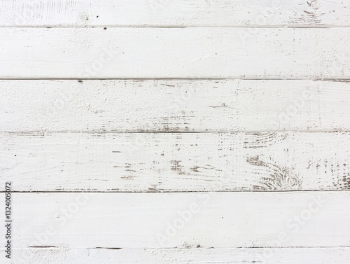 Simple, painted, distressed white wood planks