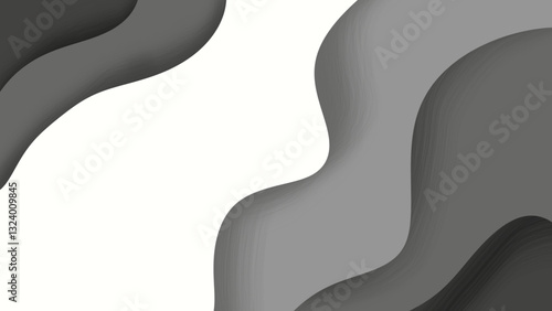 White geometric abstract background overlapping layers of multiple colors