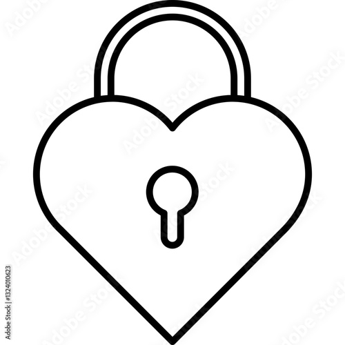 red heart with lock