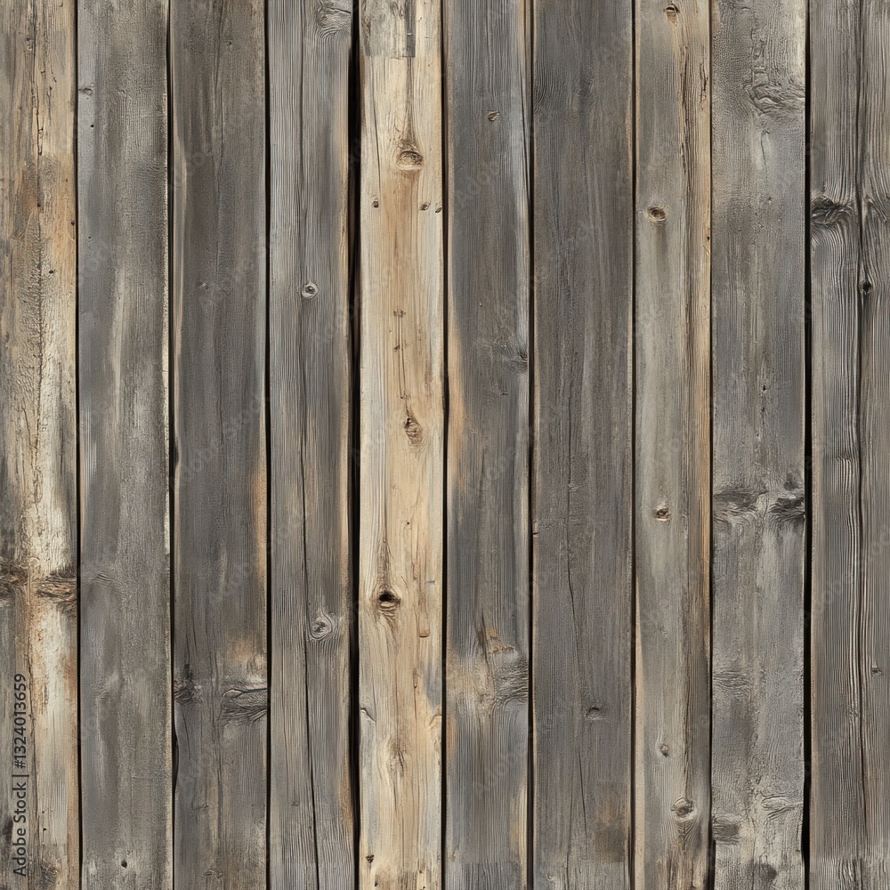 Fototapeta premium Weathered gray wooden planks background texture. (2)