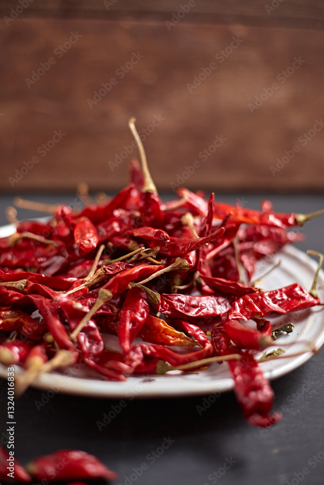 Fototapeta premium Dried chilli peppers