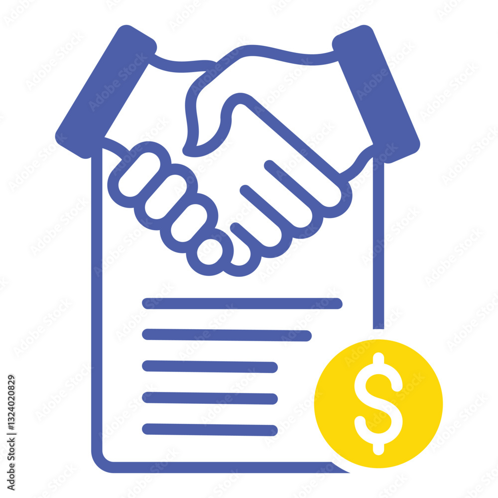 Business Negotiation and Agreement Vector Icon design Business Negotiation and Agreement Vector Icon design