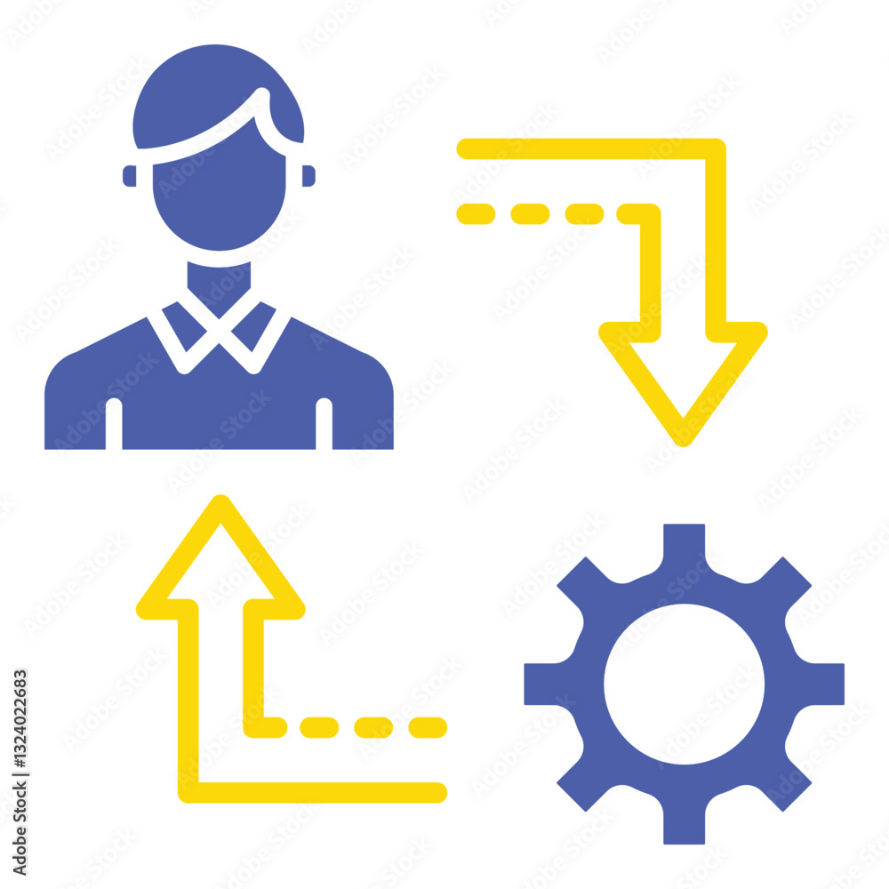Change Management and Business Transformation Vector Icon Design Change Management and Business Transformation Vector Icon Design