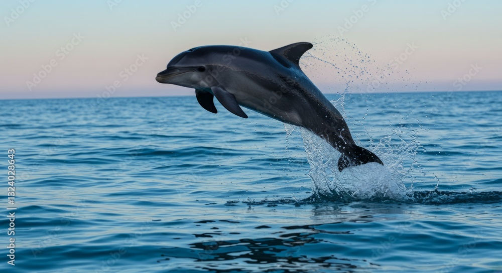 Fototapeta premium Dolphin Leaps from the Ocean