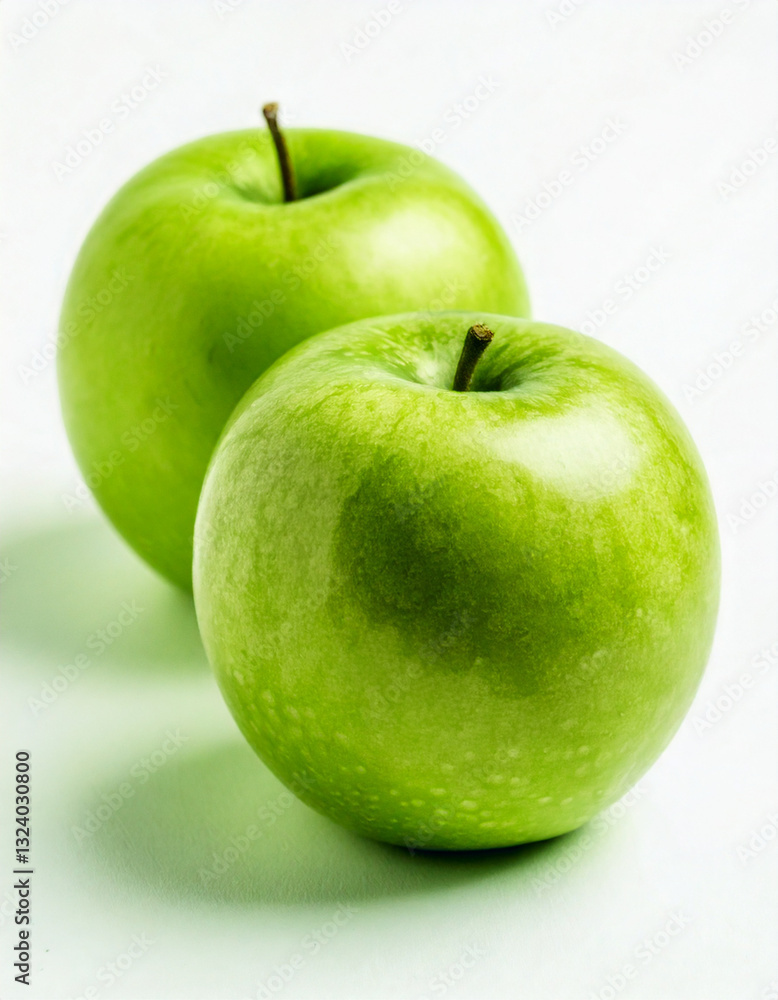 Green apple isolated on white background Green apple isolated on white background