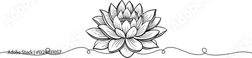 lotus lineart vector. illustration vesak day design element eps16