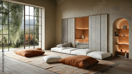 Modern Minimalist Zen Living Room