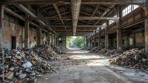 Abandoned Factory Ruin, Industrial Decay Space