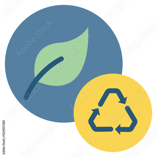 environment pollution recycle waste management flat style icon