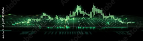 Wallpaper Mural Green cityscape on black sustainable urban architecture in the modern metropolis Torontodigital.ca