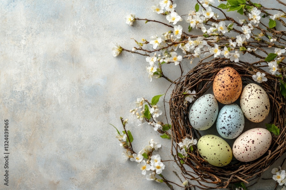 Fototapeta premium Easter Monday, copy space 