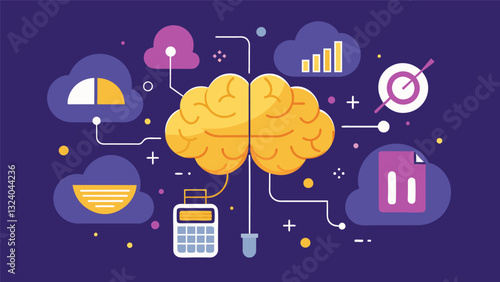 Its ability to sift through mountains of data in a fraction of the time it would take humans made the digital brain an invaluable asset in decisionmaking.. Vector illustration