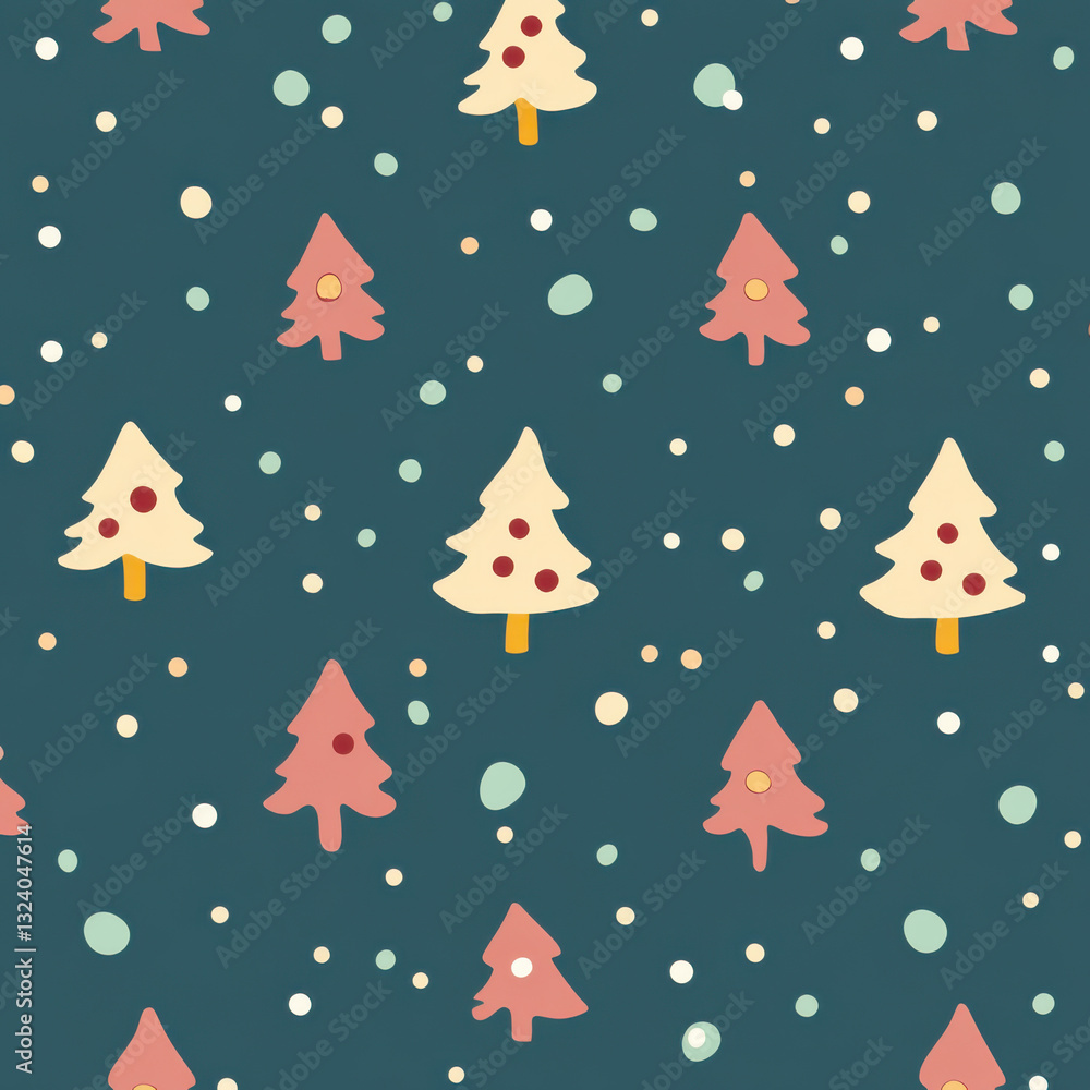 christmas pattern, seamless, minimalist christmas pattern, seamless, minimalist