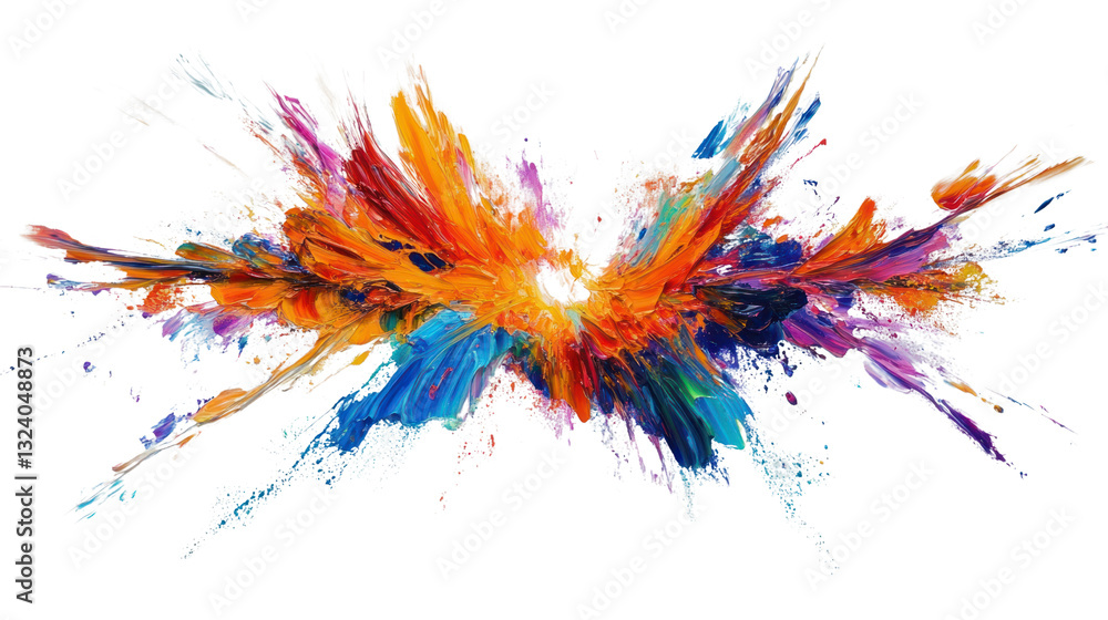 Obraz premium A vibrant explosion of colors creating an abstract visual experience, perfect for artistic backgrounds or graphic design.