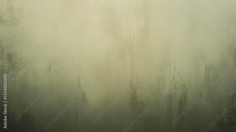 Fototapeta premium Abstract Foggy Glass Texture: A Study in Olive Greens