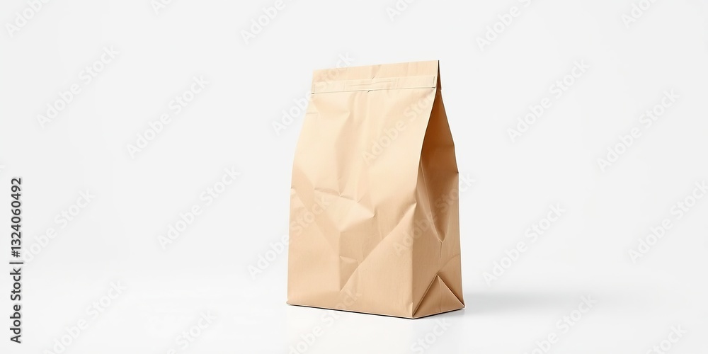 Blank Paper Bag Mockup - White Background for Design Blank Paper Bag Mockup - White Background for Design