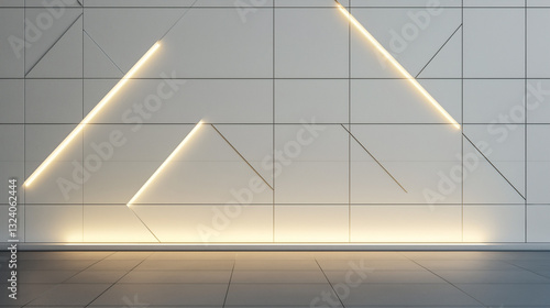 Abstract Geometric Shapes on a White Canvas, personifying Minimalist Chic and Modern Refinement