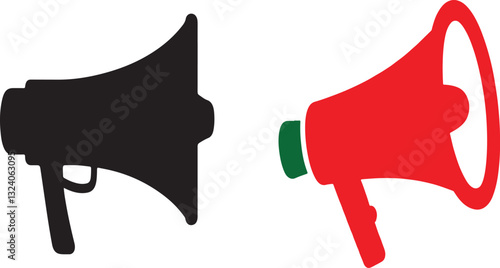 Minimalist Megaphone Icon set