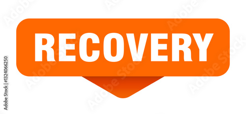 recovery sticker. recovery sign on transparent background