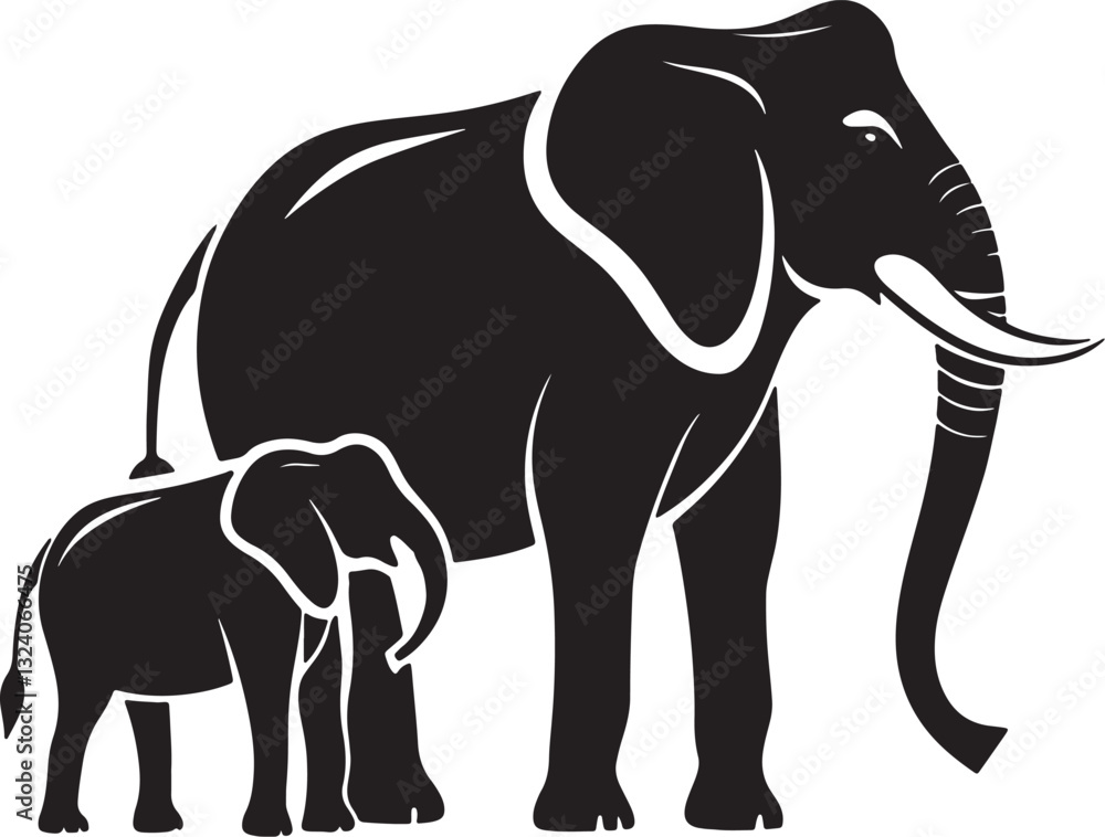 Fototapeta premium Elephant in the Wild - High-Quality Stock Image