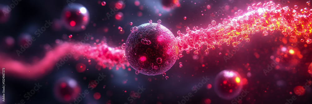 Medical Concept: Microscopic view of Virus Strand Formation for Medical Illustration, print, and learning material Medical Concept: Microscopic view of Virus Strand Formation for Medical Illustration, print, and learning material