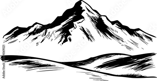 Majestic mountain landscape nature scene outdoor beauty tranquil environment wide view scenic photography for nature lovers
