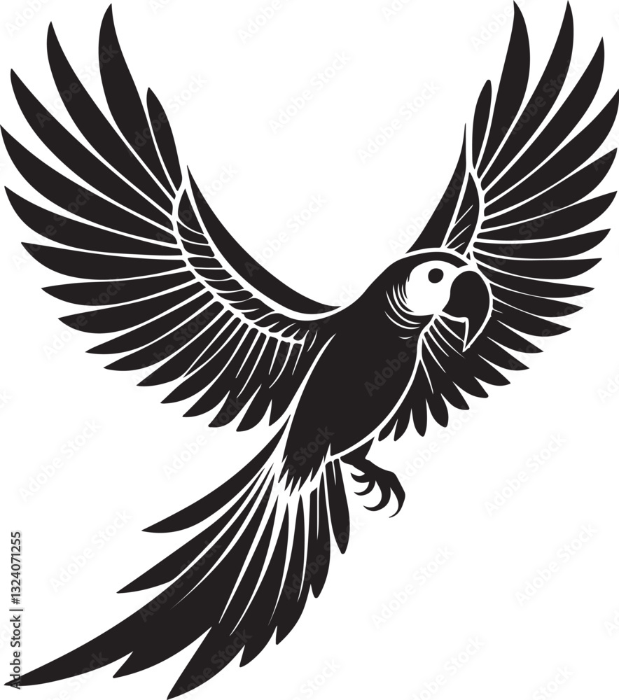 Obraz premium Imperial amazon bird vector illustration