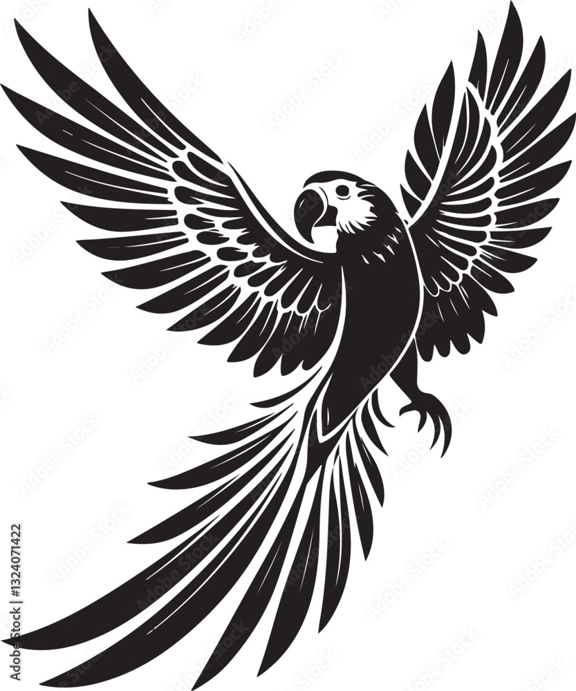 Obraz premium Imperial amazon bird vector illustration