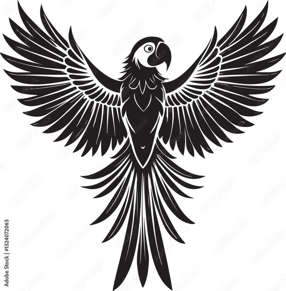 Obraz premium Imperial amazon bird vector illustration