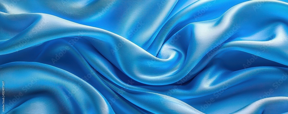 Obraz premium Elegant Black Satin Silk Fabric Backgrounds - Unique Textures & Fabrics - Abstract Clothing Prints