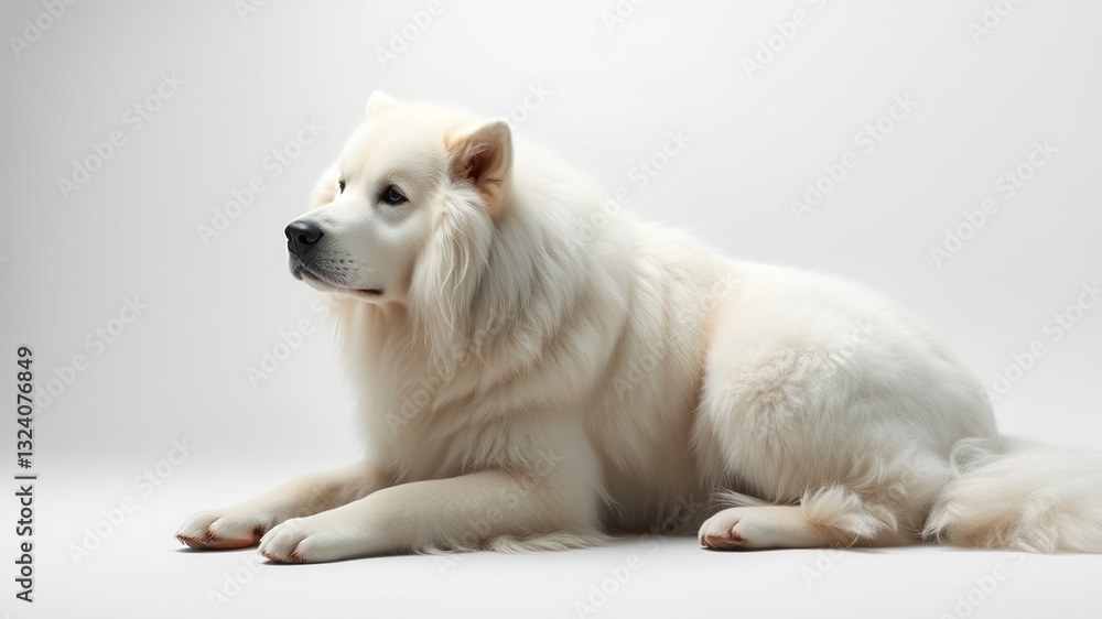 Fototapeta premium Majestic Great Pyrenees Dog, Elegant Canine Portrait