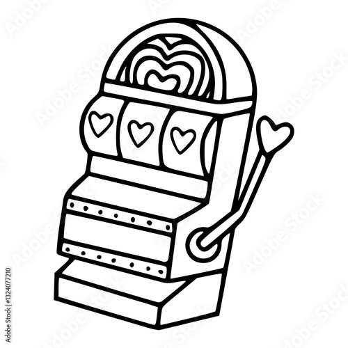 love slot machine icon design