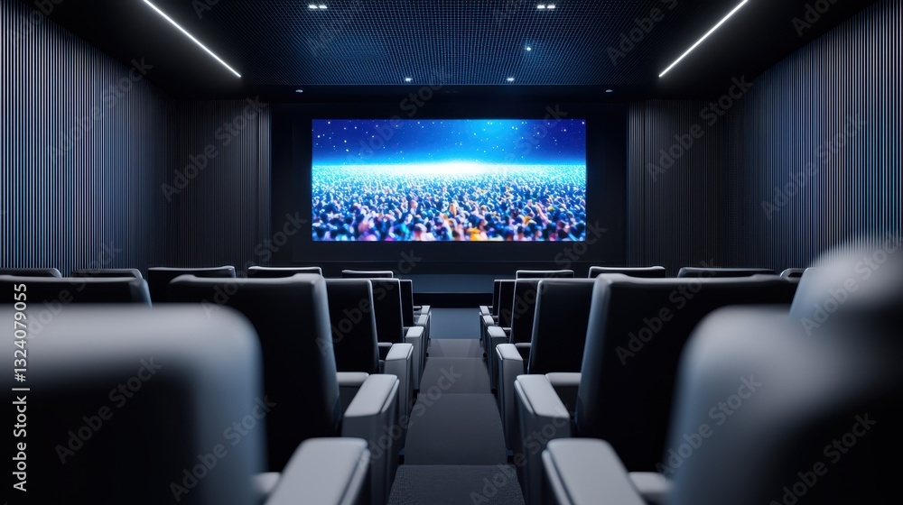 Modern Cinema Theater Seats & Large Screen Modern Cinema Theater Seats & Large Screen