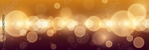 Magic golden bokeh, light lights and sparks. Vector EPS10
