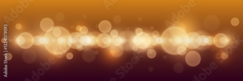 Magic golden bokeh, light lights and sparks. Vector EPS10