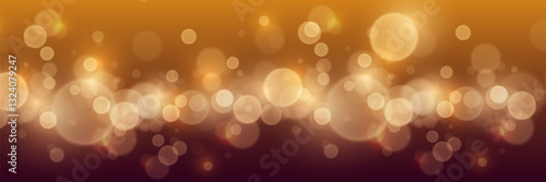 Magic golden bokeh, light lights and sparks. Vector EPS10