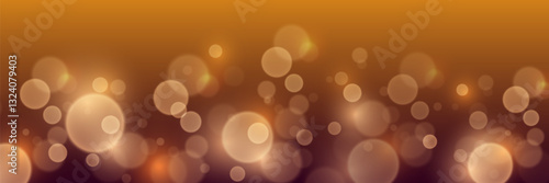 Magic golden bokeh, light lights and sparks. Vector EPS10