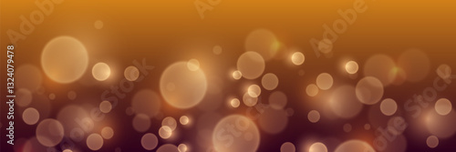 Magic golden bokeh, light lights and sparks. Vector EPS10
