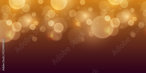 Magic golden bokeh, light lights and sparks. Vector EPS10