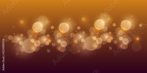 Magic golden bokeh, light lights and sparks. Vector EPS10