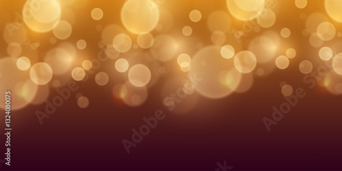 Magic golden bokeh, light lights and sparks. Vector EPS10