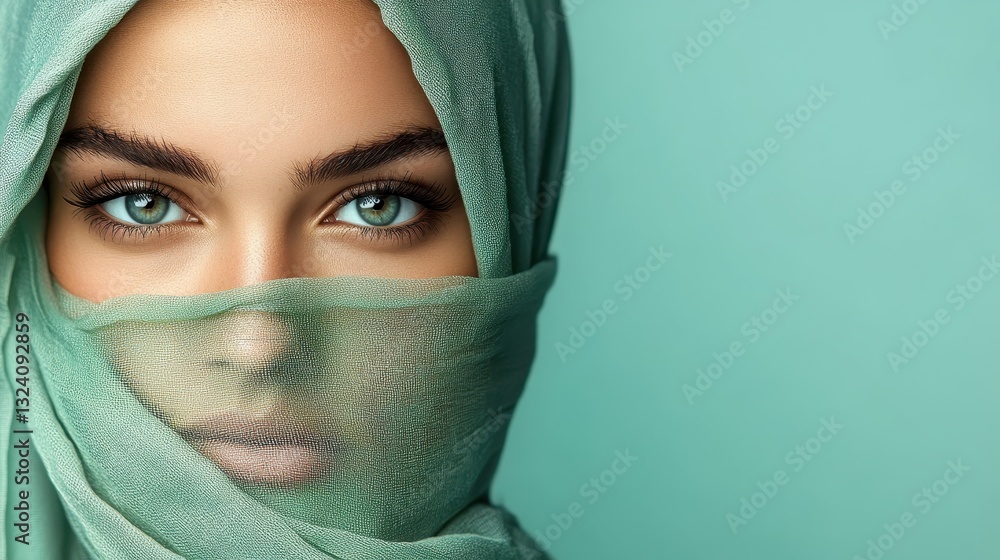 An intriguing close-up portrait of a woman in a sheer veil, accentuating her striking blue eyes, evoking a sense of mystery, beauty, and emotional depth that captivates viewers. An intriguing close-up portrait of a woman in a sheer veil, accentuating her striking blue eyes, evoking a sense of mystery, beauty, and emotional depth that captivates viewers.