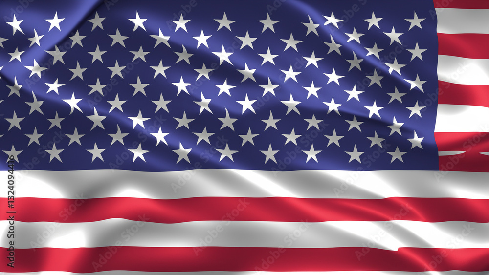 Fototapeta premium American Independence day background with american flag. Independence day concept banner design