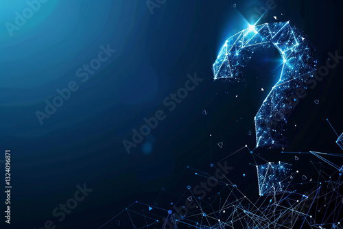 Abstract question mark design, concept: question, doubt, uncertainty, inquiry, problem solving, confusion, information, question mark