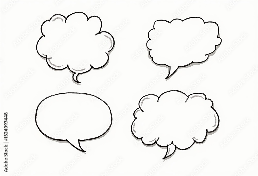 Maximize your design potential with vector speech bubbles: Simple maker drawing, clean white background, ideal for tutorials, comics, and interactive content.
Maximize your design potential with vector speech bubbles: Simple maker drawing, clean white background, ideal for tutorials, comics, and interactive content.